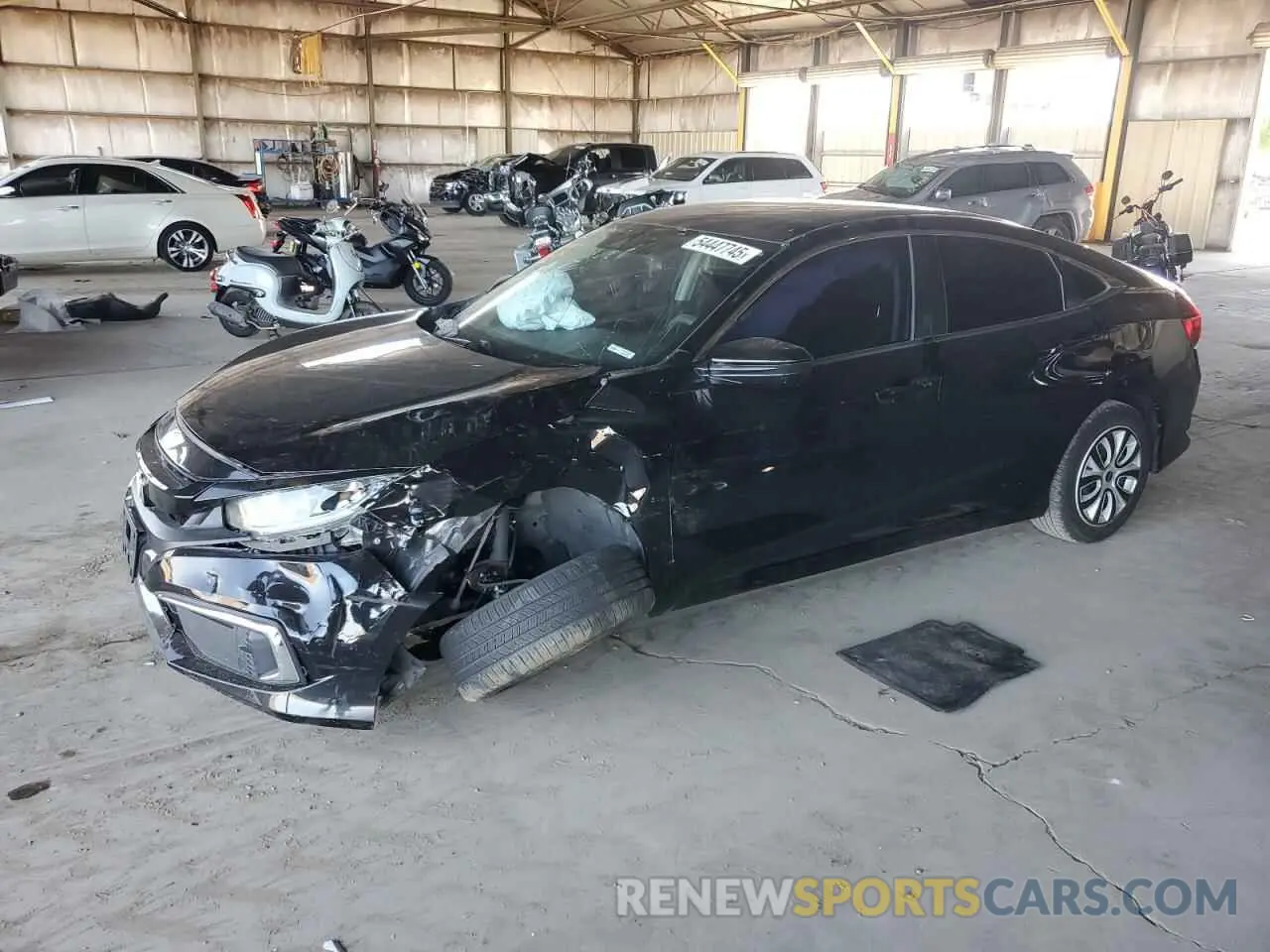 1 Photograph of a damaged car 2HGFC2F64KH590924 HONDA CIVIC 2019