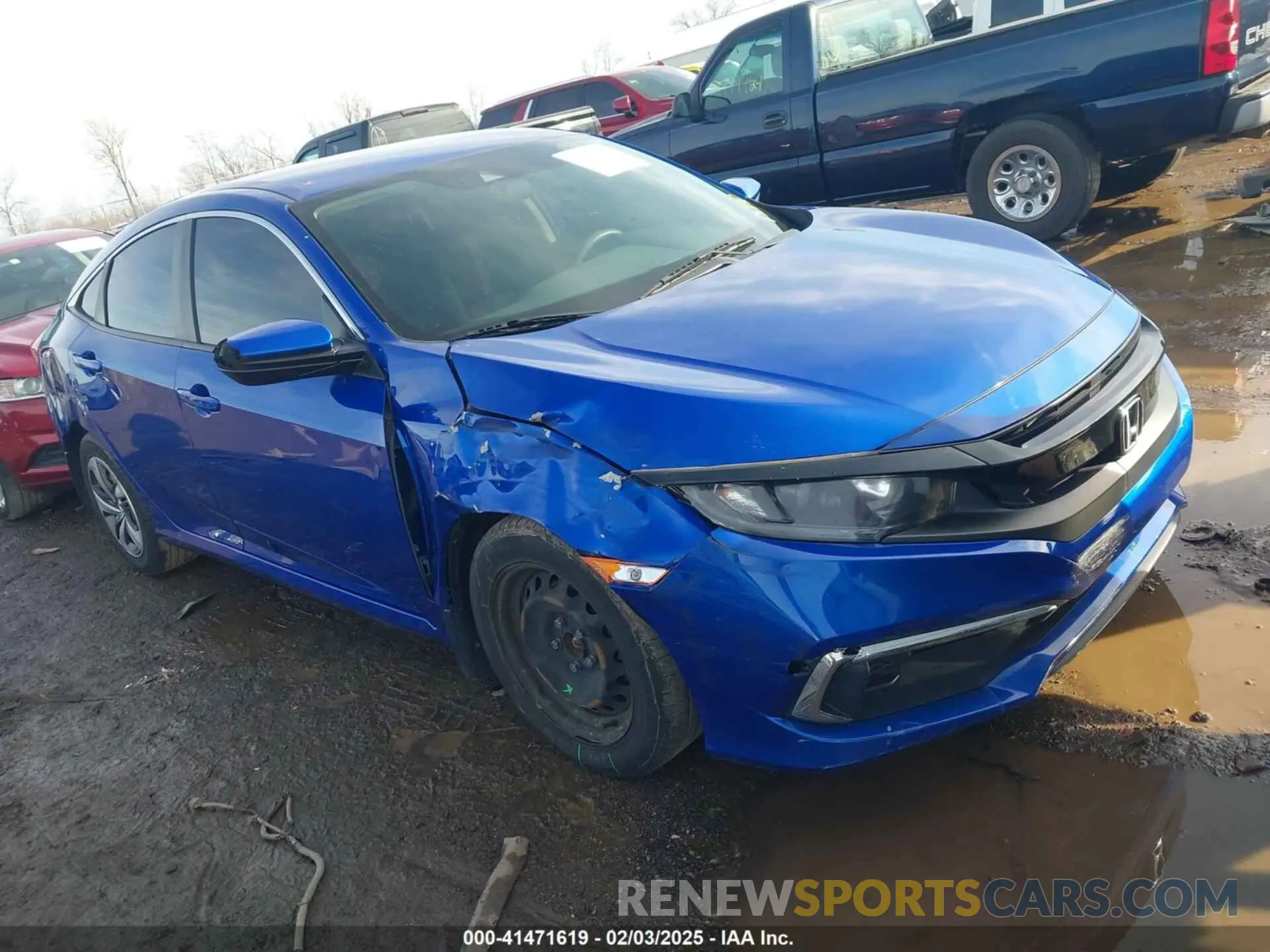 1 Photograph of a damaged car 2HGFC2F64KH600092 HONDA CIVIC 2019