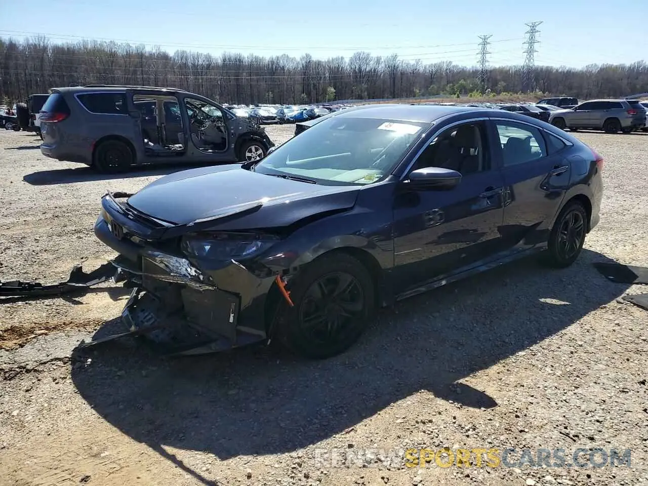 1 Photograph of a damaged car 2HGFC2F65KH525466 HONDA CIVIC 2019