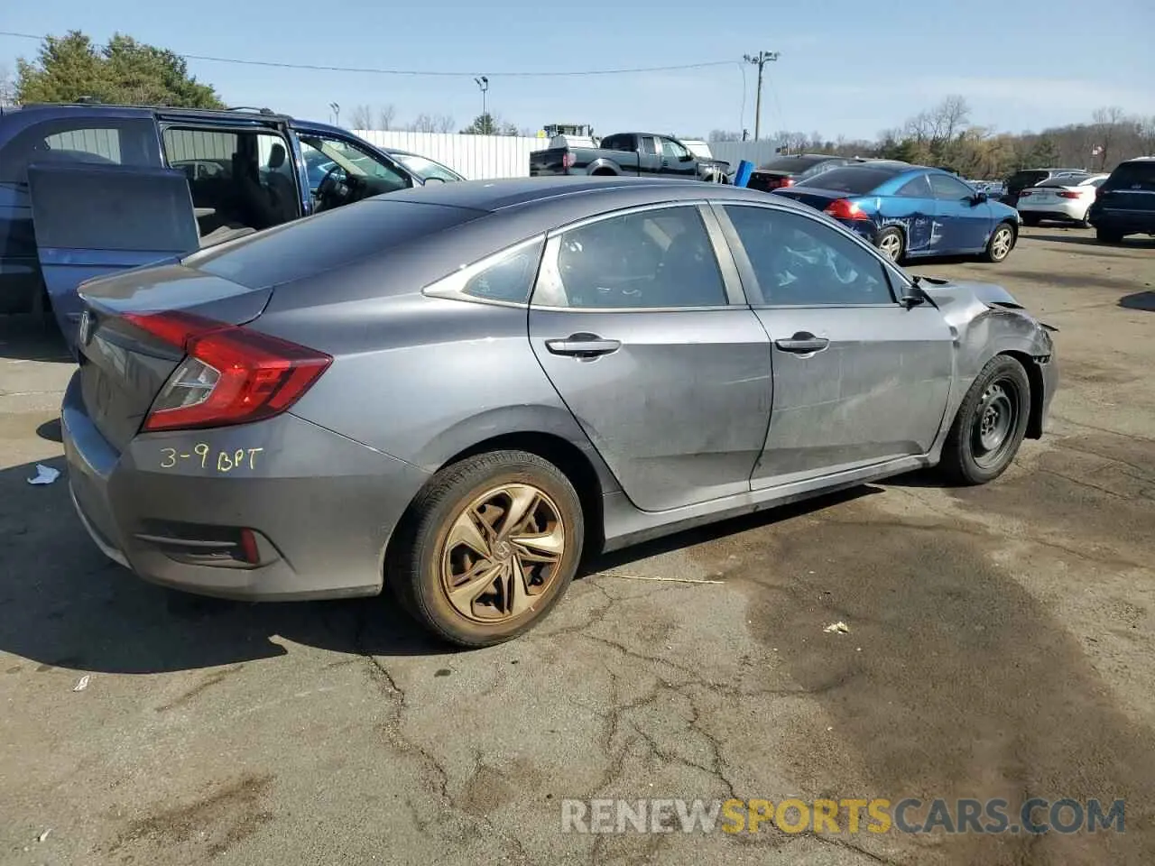 3 Photograph of a damaged car 2HGFC2F66KH541403 HONDA CIVIC 2019