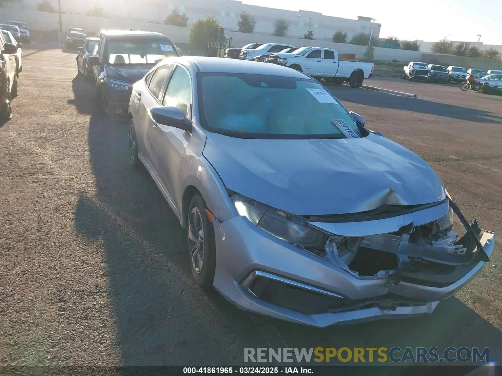 1 Photograph of a damaged car 2HGFC2F66KH550182 HONDA CIVIC 2019