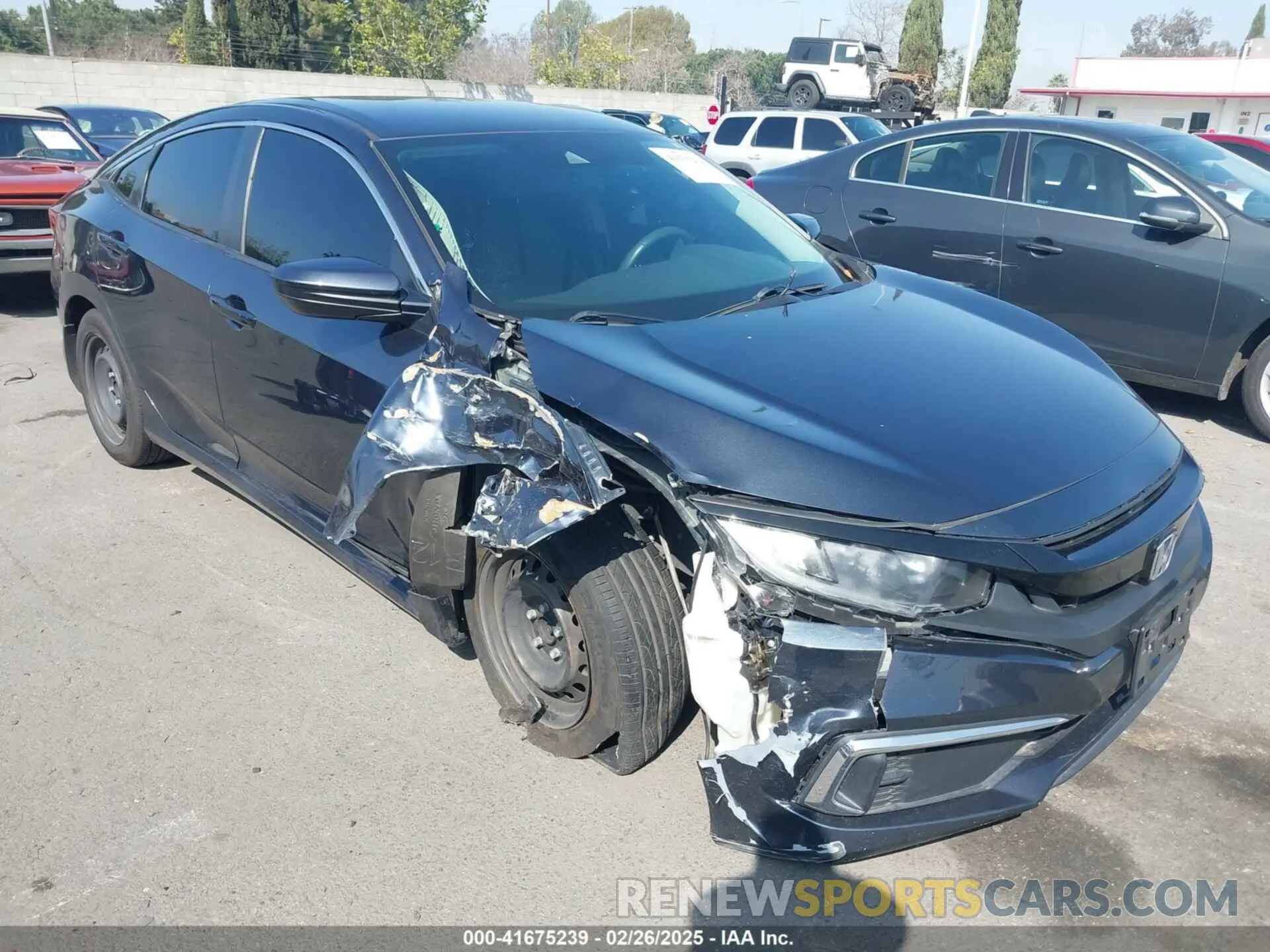 1 Photograph of a damaged car 2HGFC2F66KH564003 HONDA CIVIC 2019