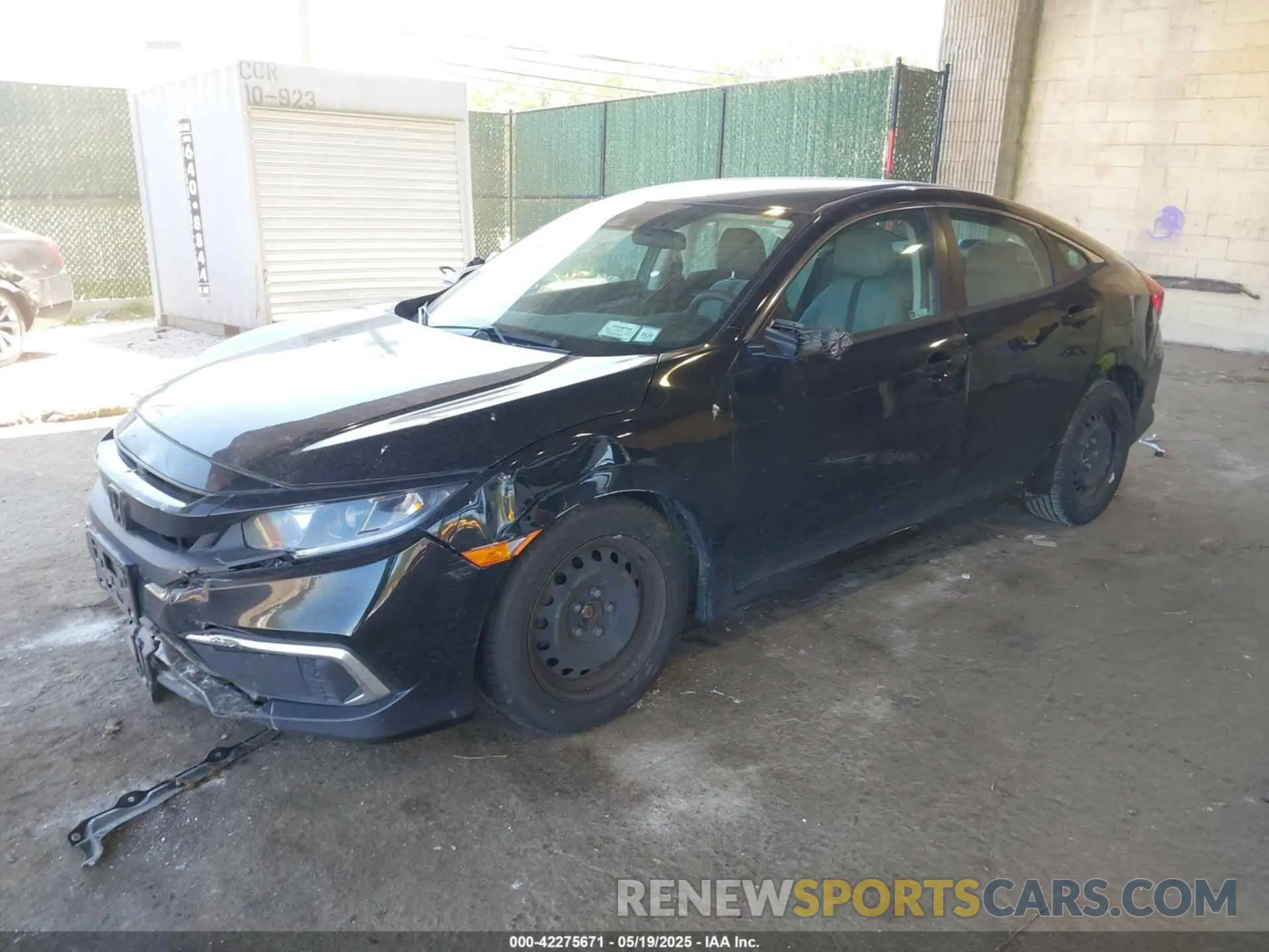 2 Photograph of a damaged car 2HGFC2F66KH582629 HONDA CIVIC 2019