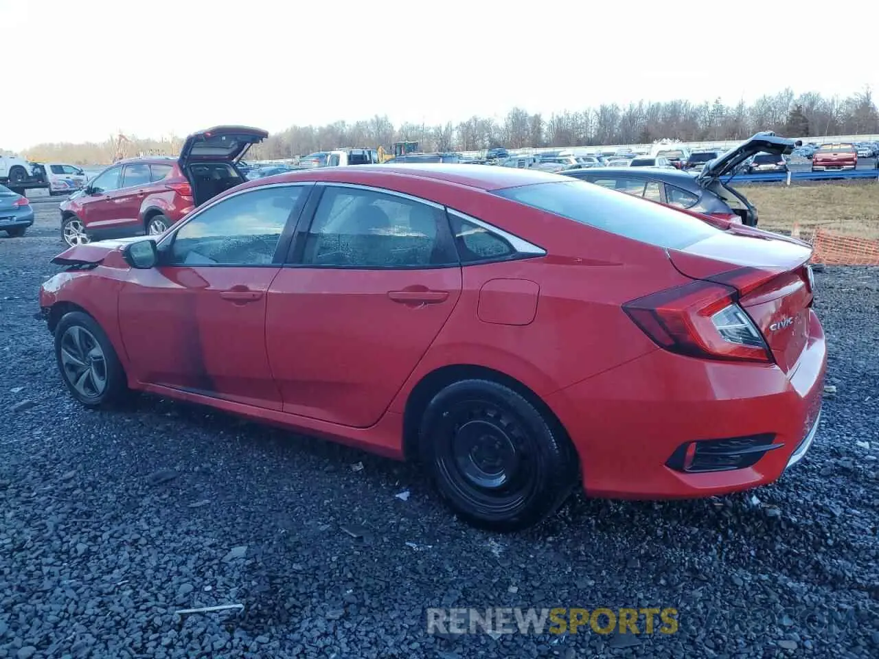 2 Photograph of a damaged car 2HGFC2F66KH606105 HONDA CIVIC 2019