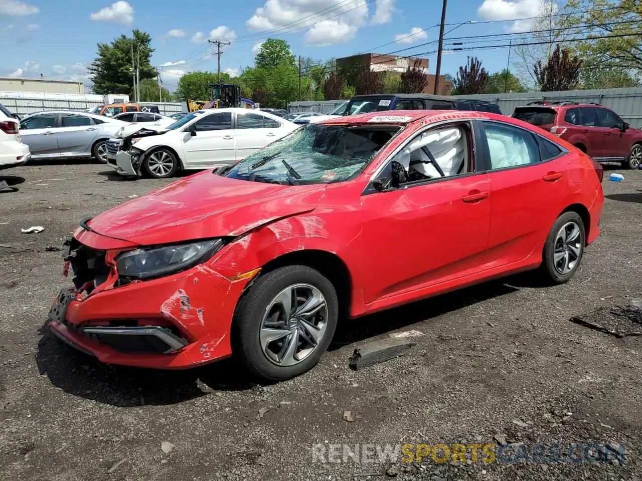 1 Photograph of a damaged car 2HGFC2F67KH506952 HONDA CIVIC 2019