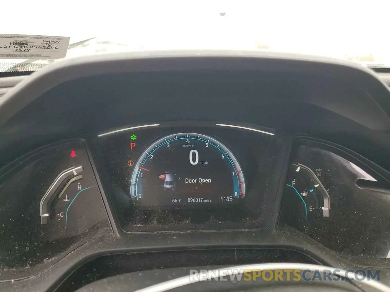 9 Photograph of a damaged car 2HGFC2F67KH545606 HONDA CIVIC 2019