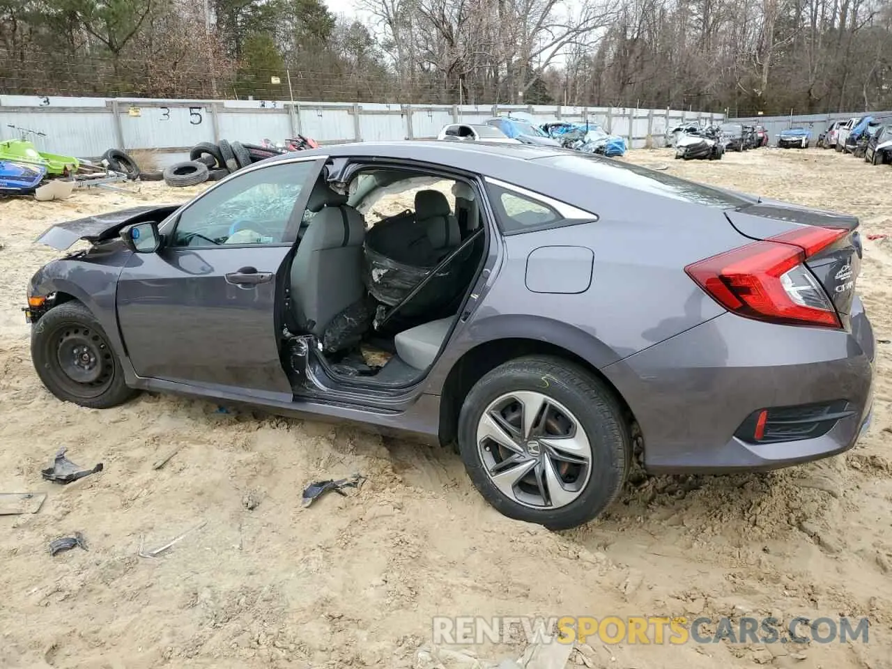2 Photograph of a damaged car 2HGFC2F67KH580436 HONDA CIVIC 2019