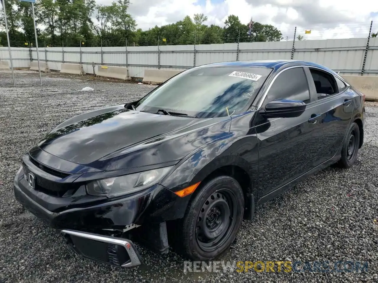 1 Photograph of a damaged car 2HGFC2F67KH596149 HONDA CIVIC 2019