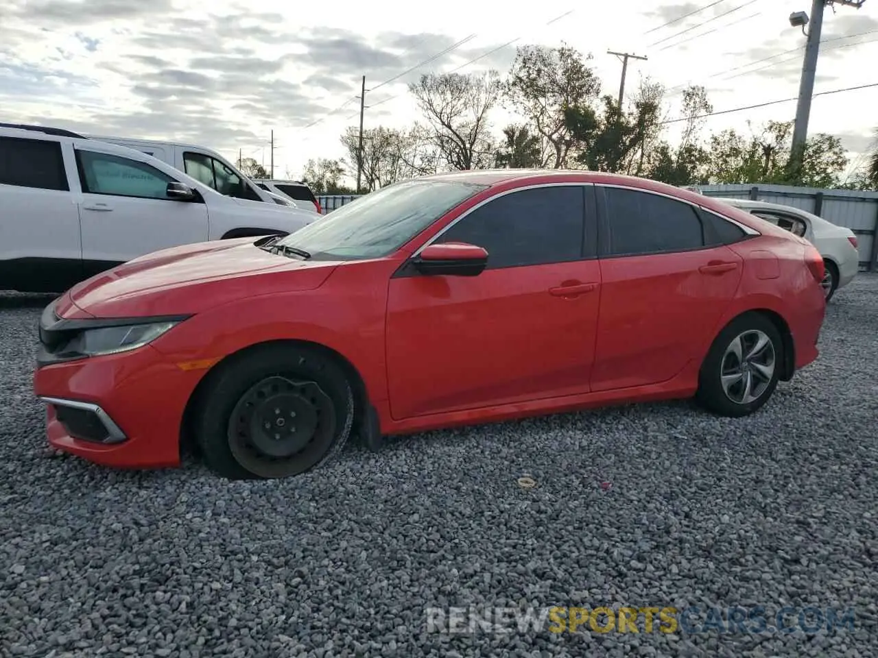 1 Photograph of a damaged car 2HGFC2F68KH551012 HONDA CIVIC 2019
