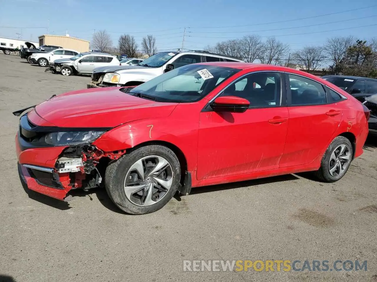 1 Photograph of a damaged car 2HGFC2F68KH568408 HONDA CIVIC 2019