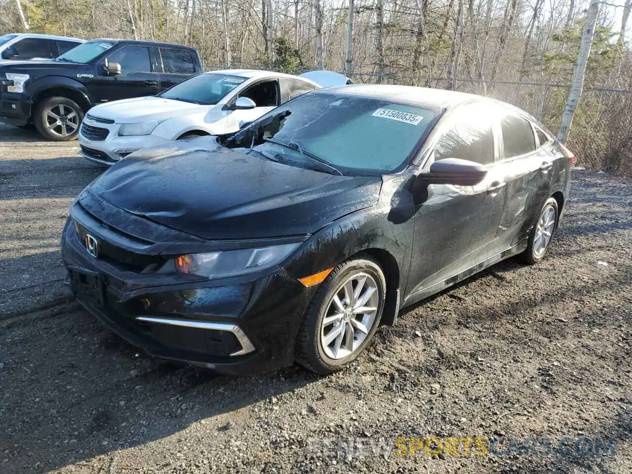 1 Photograph of a damaged car 2HGFC2F73KH036945 HONDA CIVIC 2019