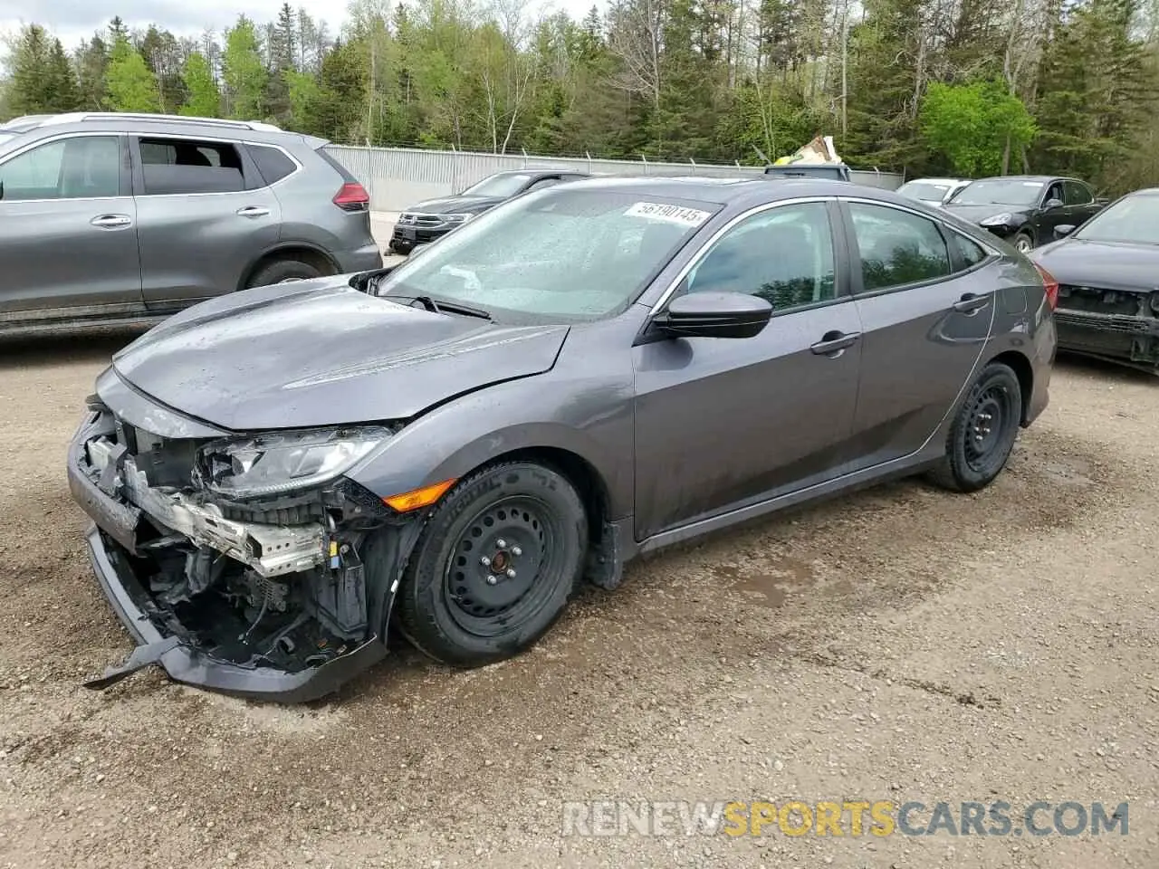1 Photograph of a damaged car 2HGFC2F73KH039845 HONDA CIVIC 2019