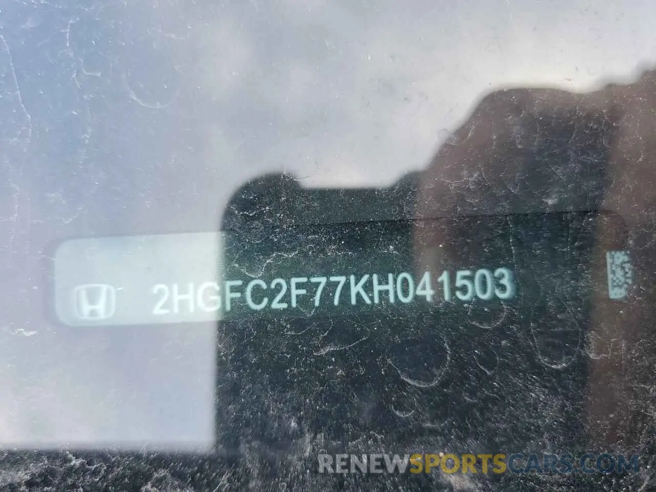 12 Photograph of a damaged car 2HGFC2F77KH041503 HONDA CIVIC 2019