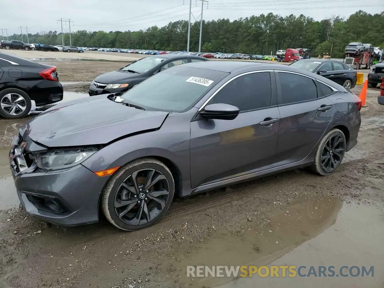 1 Photograph of a damaged car 2HGFC2F80KH503909 HONDA CIVIC 2019