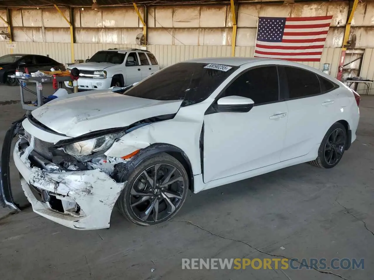 1 Photograph of a damaged car 2HGFC2F80KH539678 HONDA CIVIC 2019
