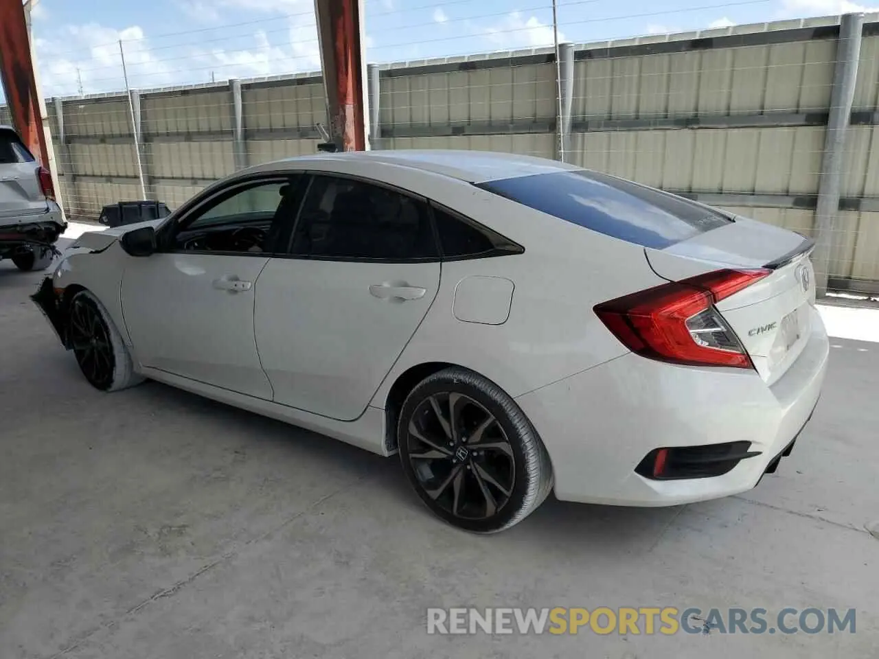 2 Photograph of a damaged car 2HGFC2F80KH599024 HONDA CIVIC 2019