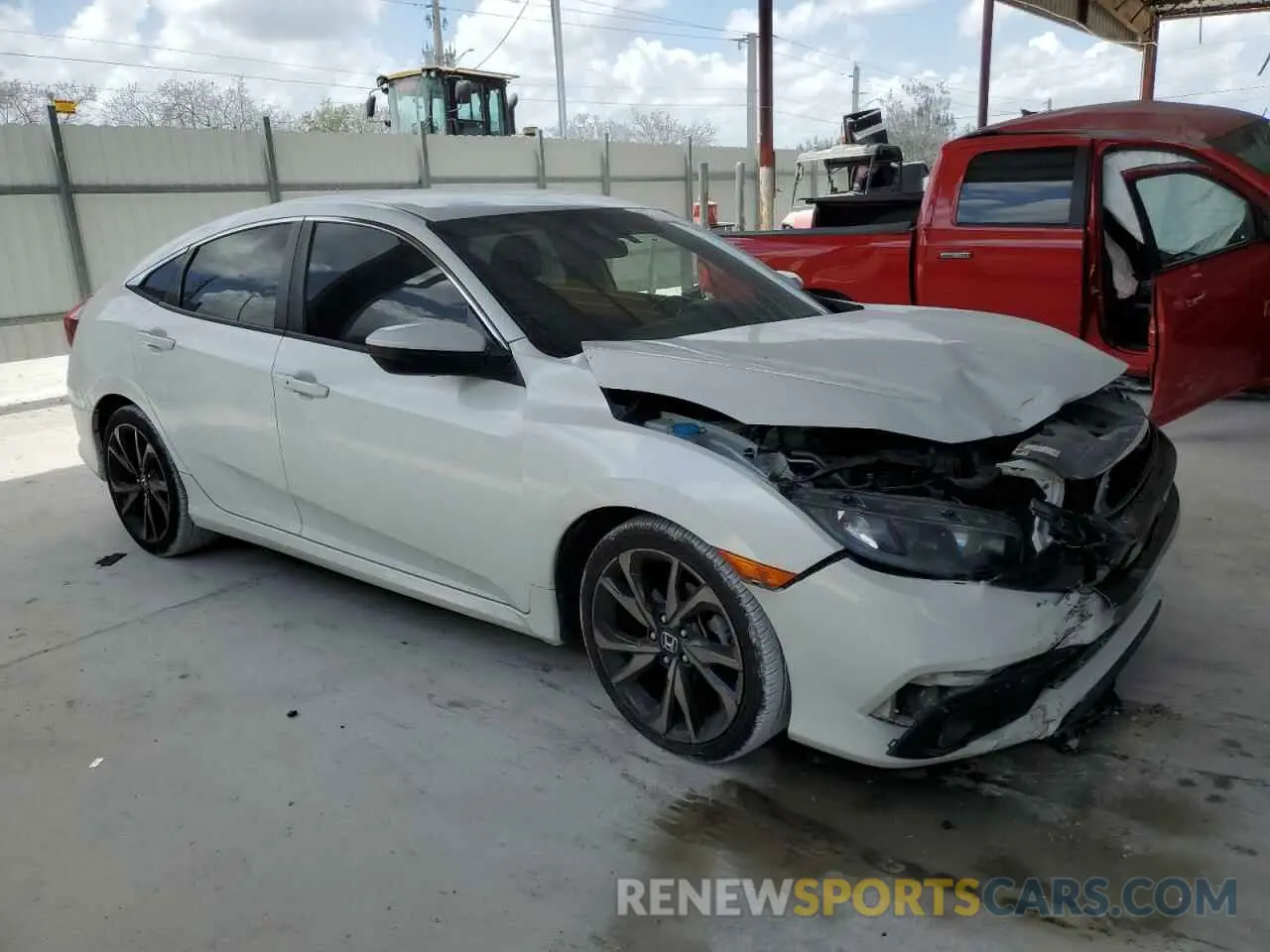 4 Photograph of a damaged car 2HGFC2F80KH599024 HONDA CIVIC 2019