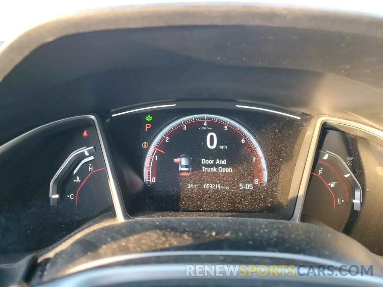 9 Photograph of a damaged car 2HGFC2F80KH603363 HONDA CIVIC 2019