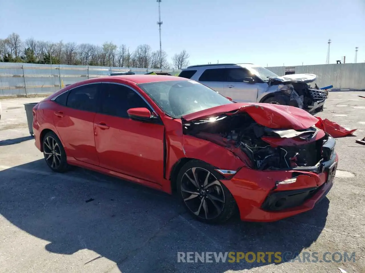 4 Photograph of a damaged car 2HGFC2F80KH605940 HONDA CIVIC 2019