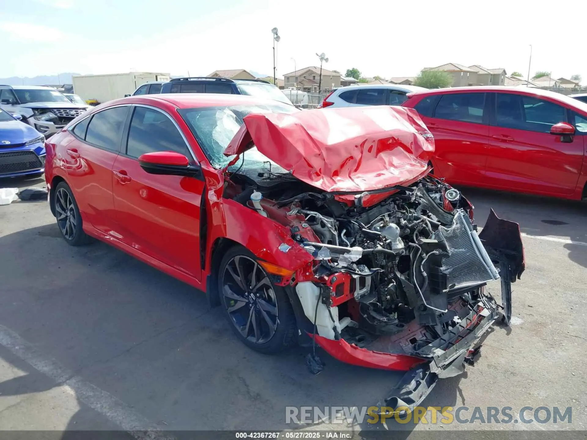 1 Photograph of a damaged car 2HGFC2F81KH548616 HONDA CIVIC 2019