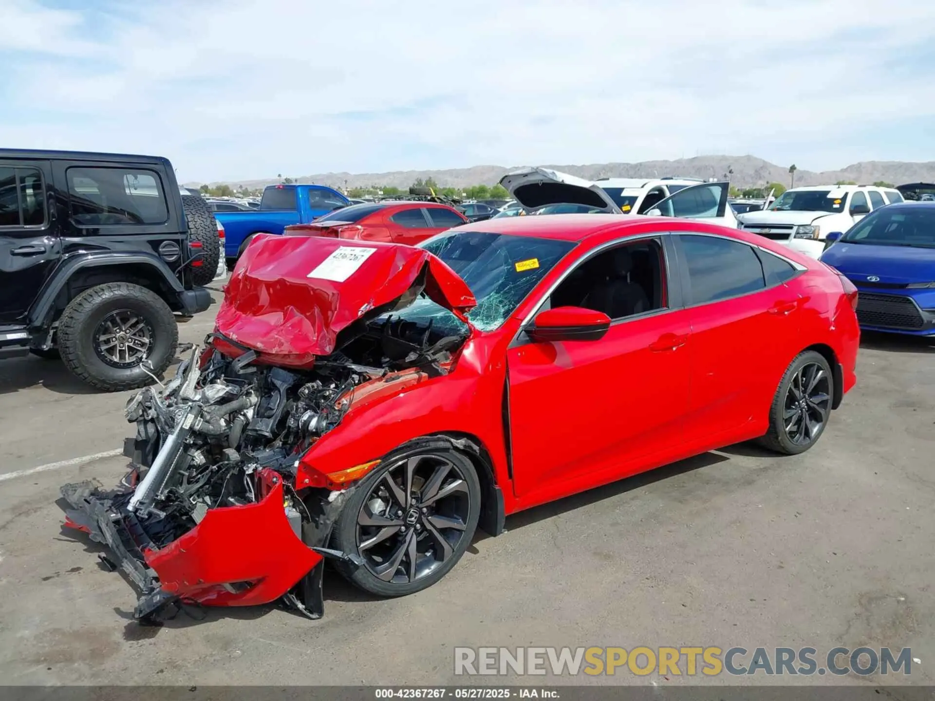 2 Photograph of a damaged car 2HGFC2F81KH548616 HONDA CIVIC 2019