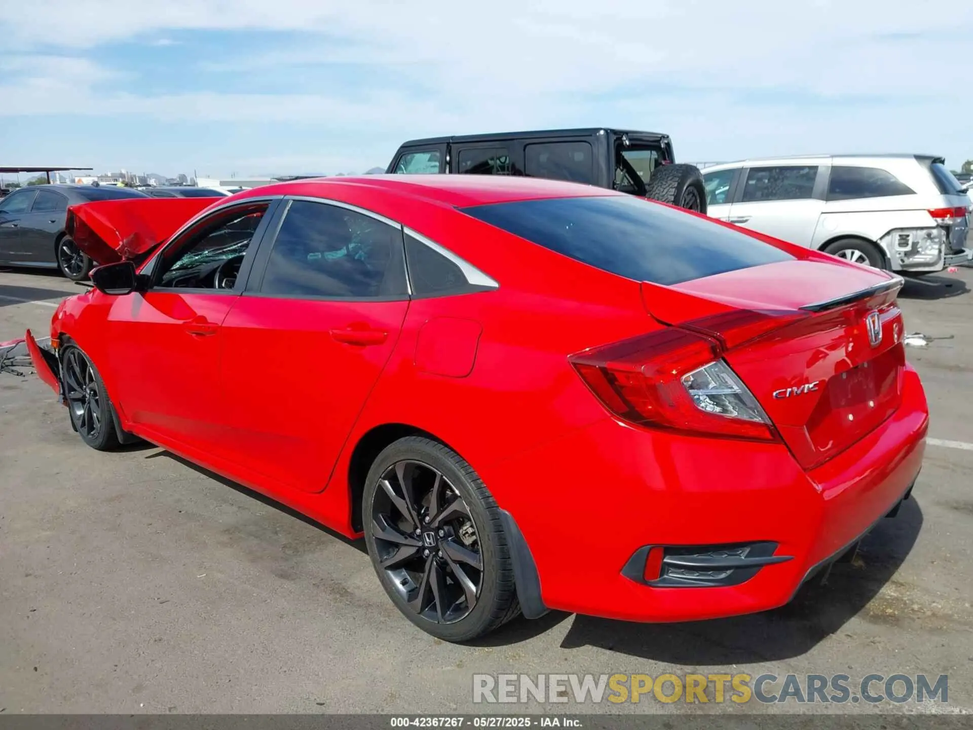 3 Photograph of a damaged car 2HGFC2F81KH548616 HONDA CIVIC 2019