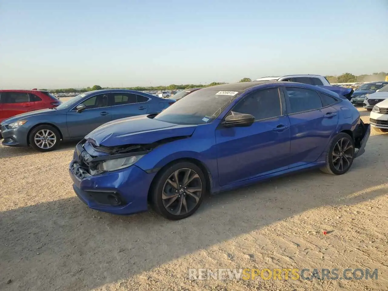 1 Photograph of a damaged car 2HGFC2F81KH583088 HONDA CIVIC 2019