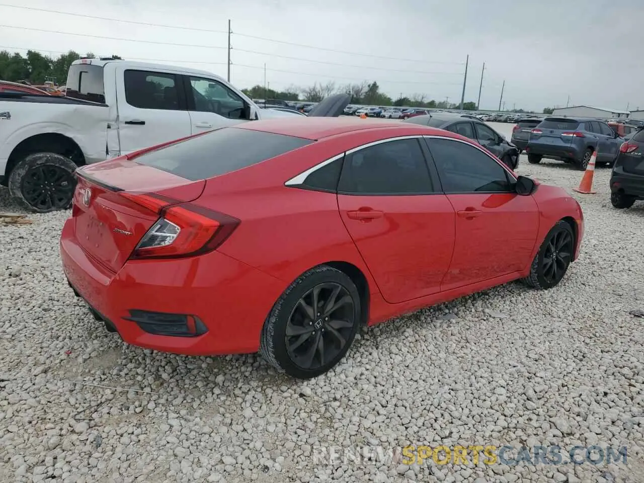 3 Photograph of a damaged car 2HGFC2F82KH505225 HONDA CIVIC 2019