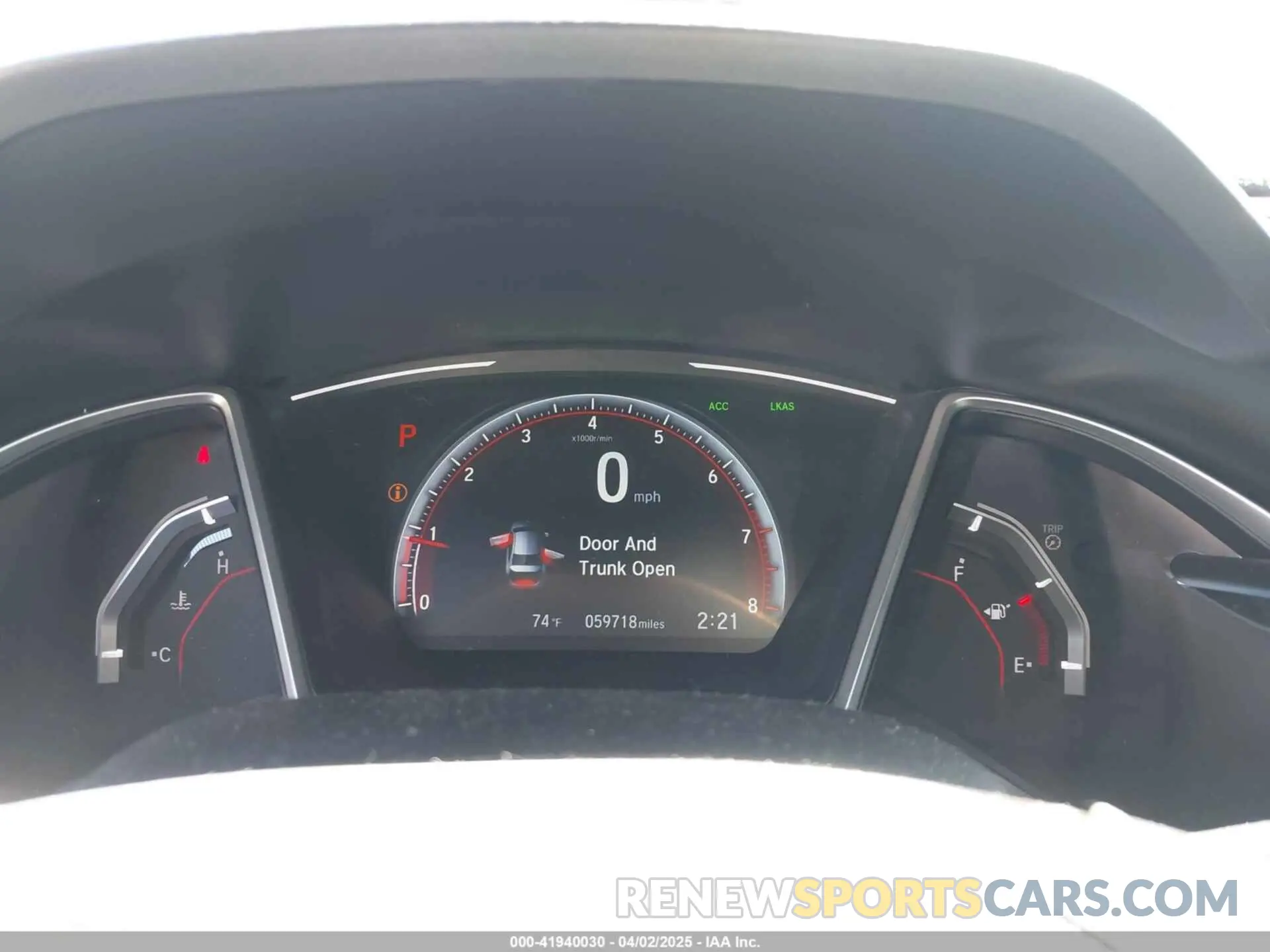 7 Photograph of a damaged car 2HGFC2F82KH519464 HONDA CIVIC 2019