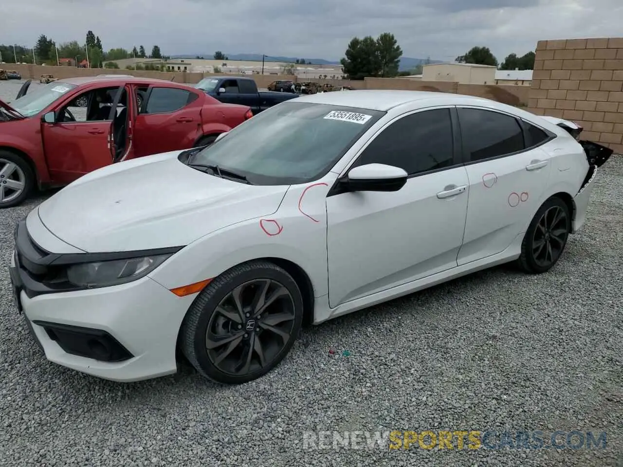 1 Photograph of a damaged car 2HGFC2F82KH528911 HONDA CIVIC 2019