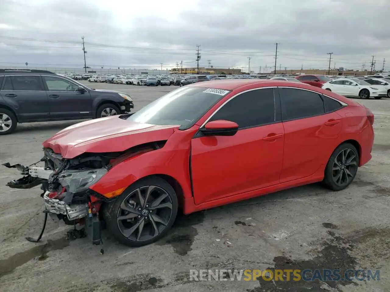 1 Photograph of a damaged car 2HGFC2F82KH544543 HONDA CIVIC 2019