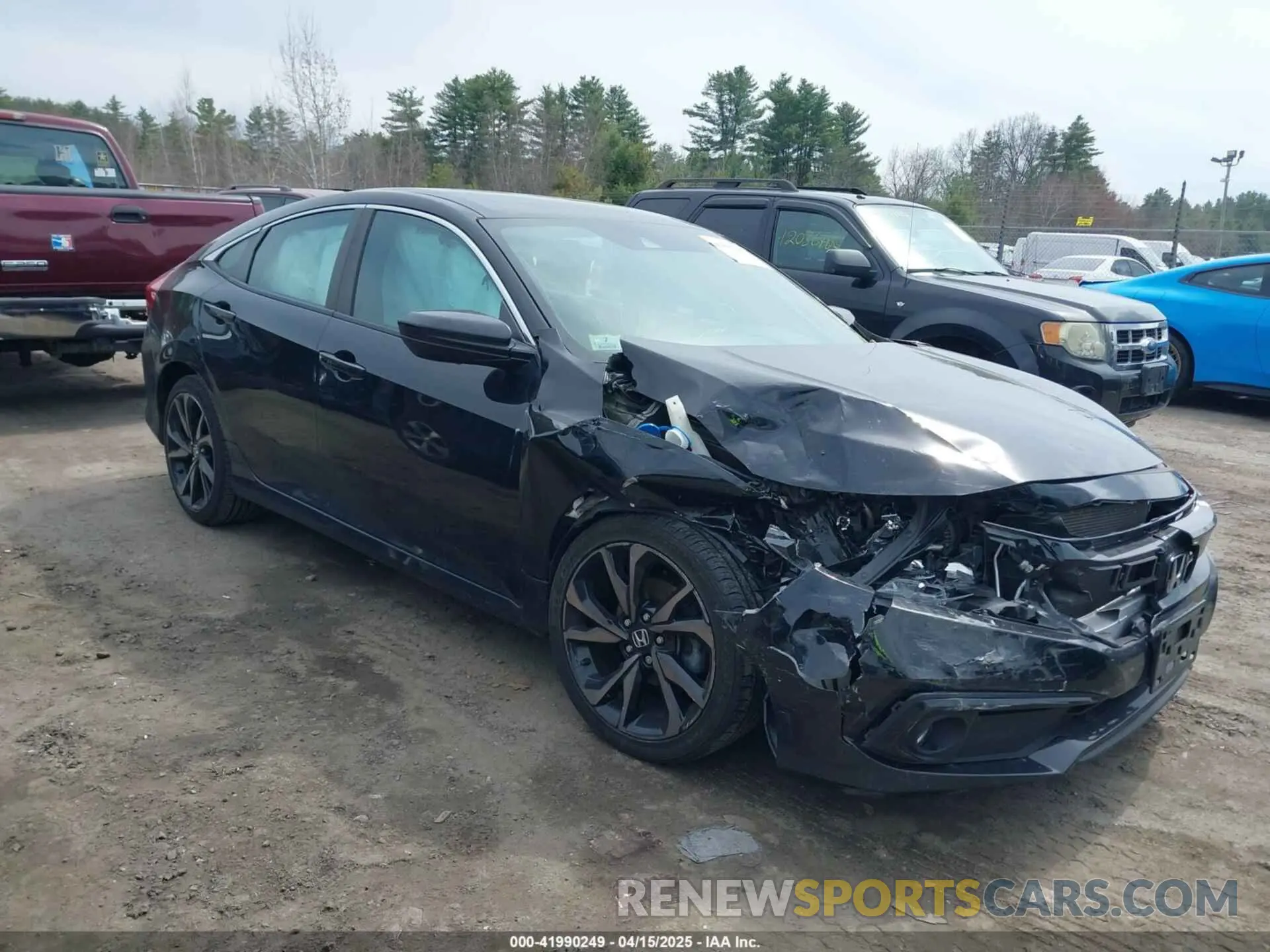 1 Photograph of a damaged car 2HGFC2F82KH595024 HONDA CIVIC 2019