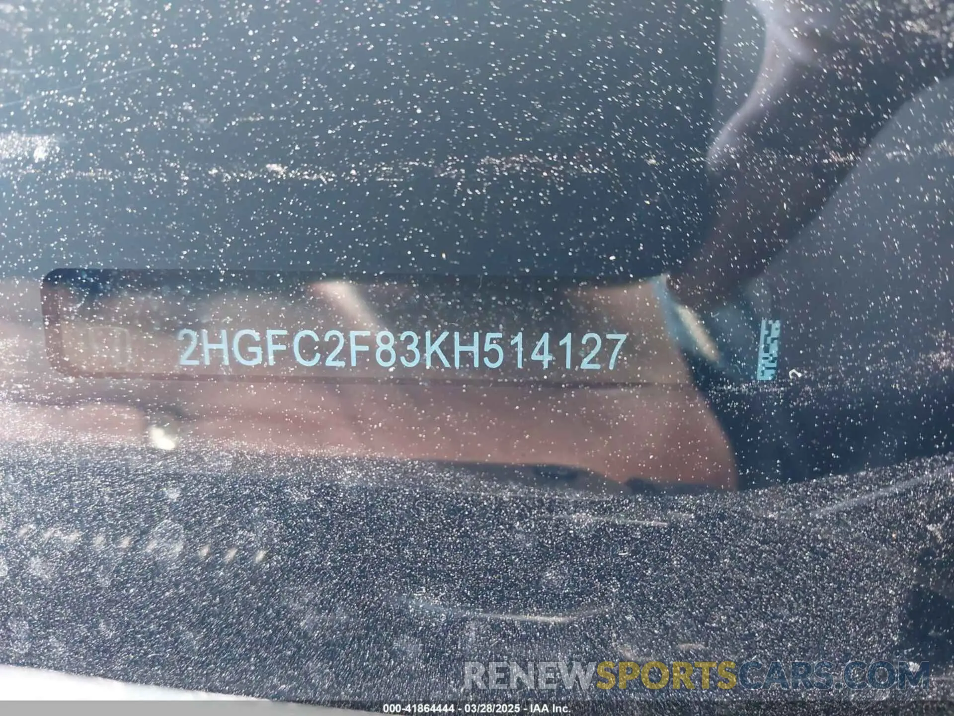 17 Photograph of a damaged car 2HGFC2F83KH514127 HONDA CIVIC 2019