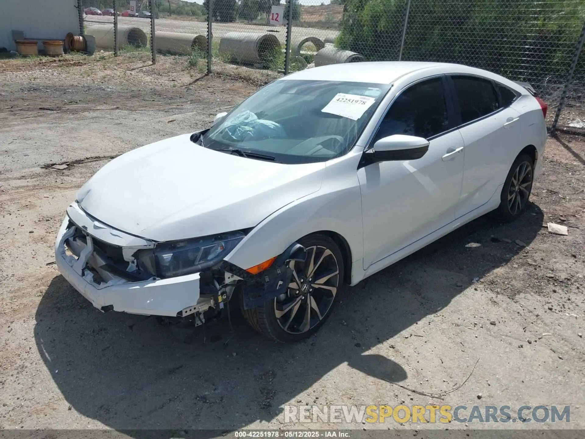 2 Photograph of a damaged car 2HGFC2F83KH543756 HONDA CIVIC 2019