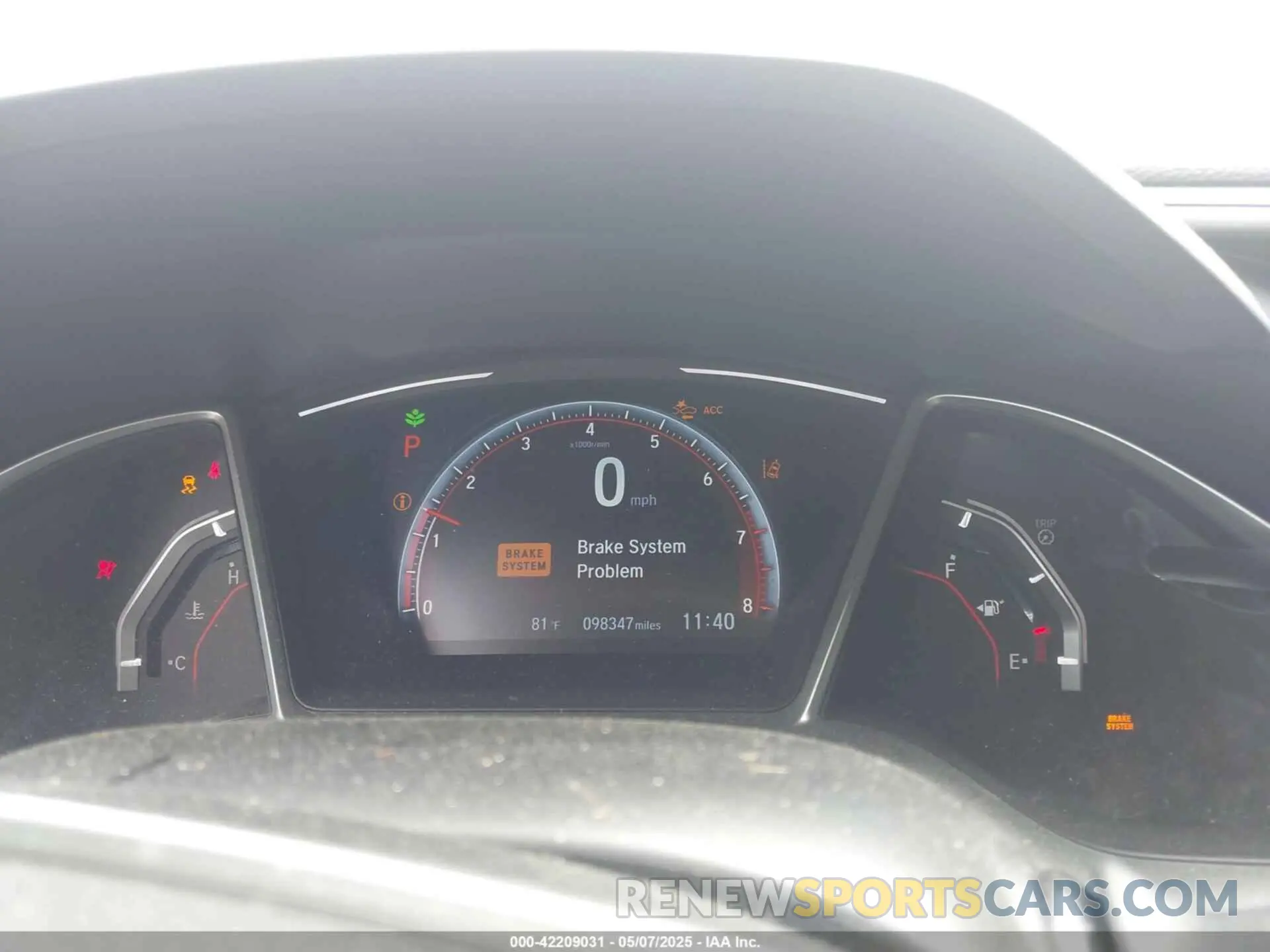 7 Photograph of a damaged car 2HGFC2F83KH562064 HONDA CIVIC 2019