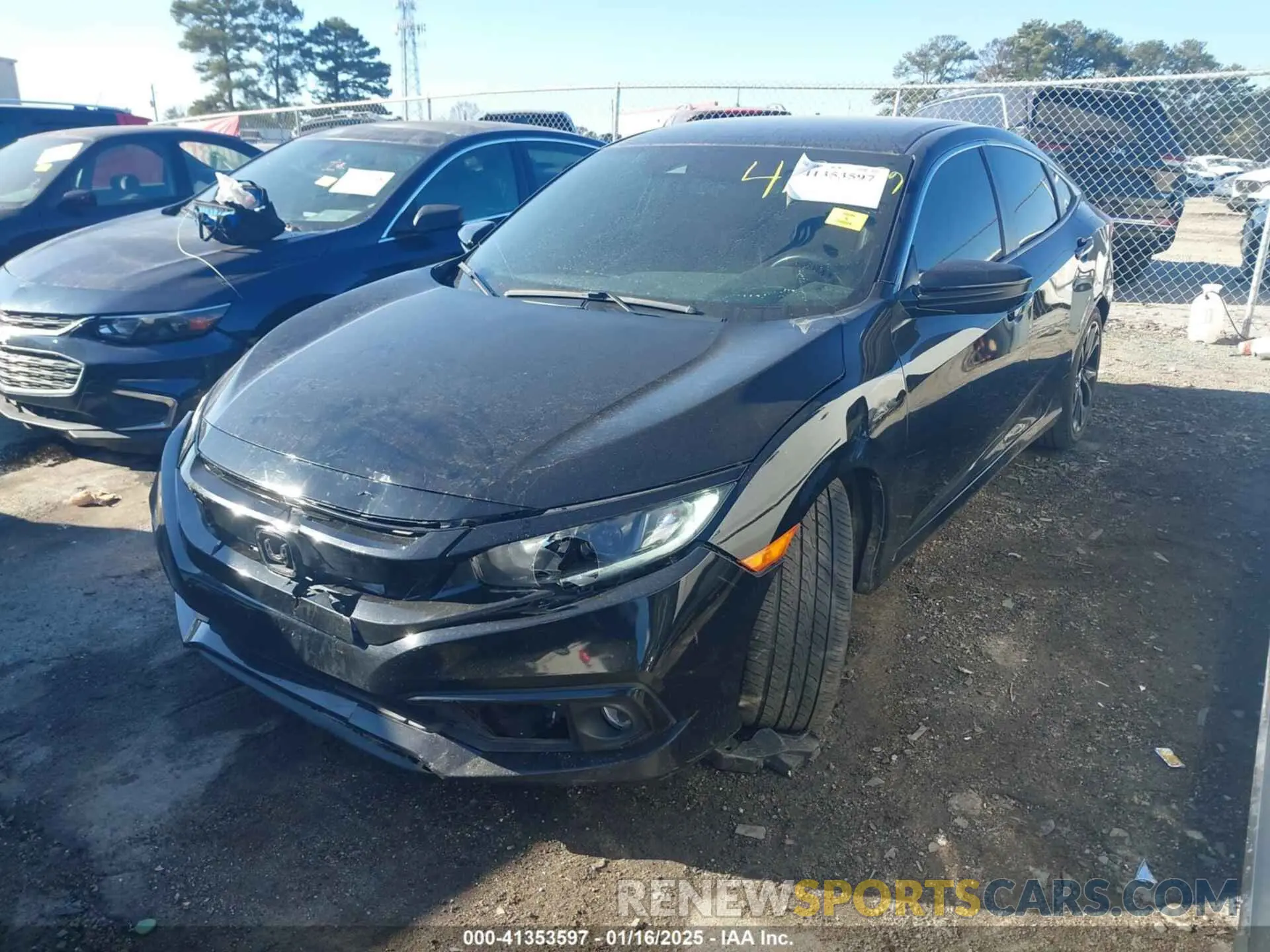 2 Photograph of a damaged car 2HGFC2F83KH567345 HONDA CIVIC 2019
