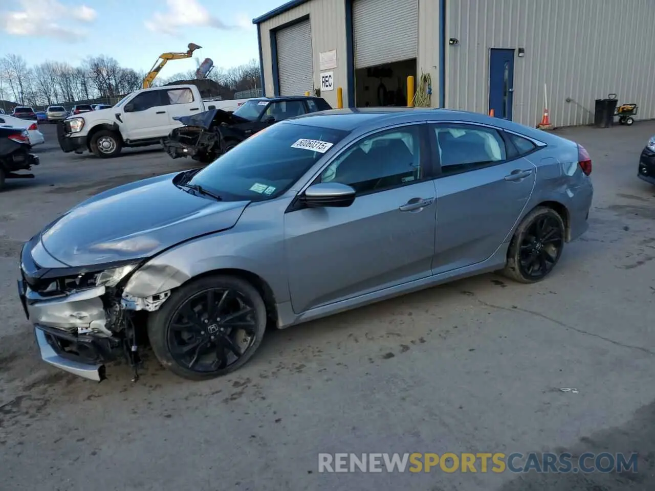 1 Photograph of a damaged car 2HGFC2F83KH590205 HONDA CIVIC 2019