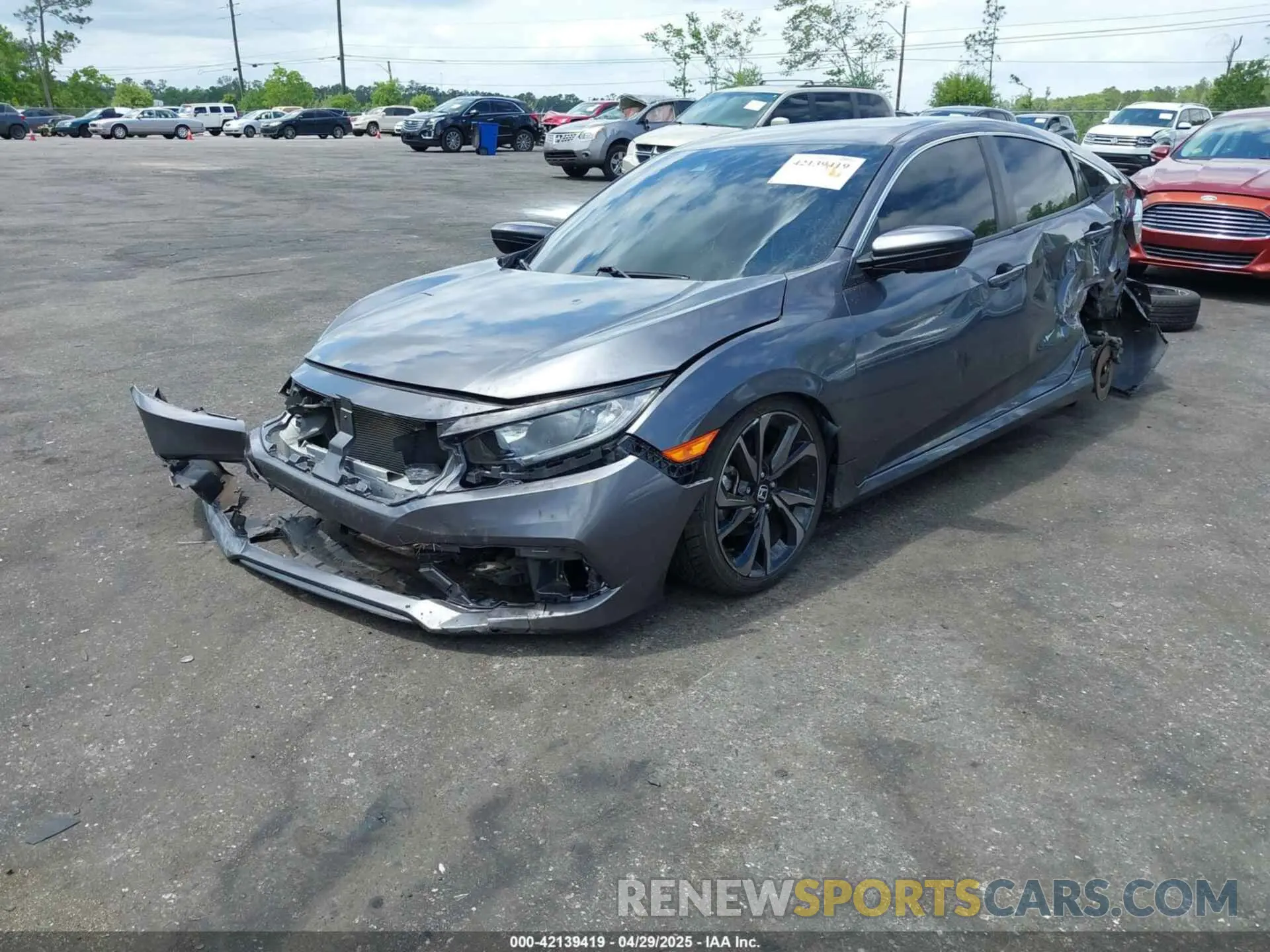 2 Photograph of a damaged car 2HGFC2F83KH590804 HONDA CIVIC 2019