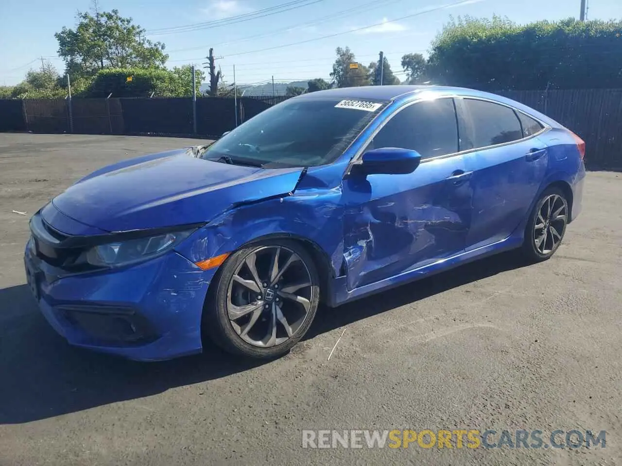 1 Photograph of a damaged car 2HGFC2F84KH586275 HONDA CIVIC 2019