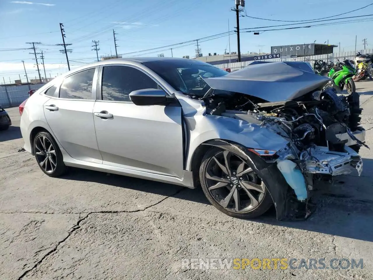 4 Photograph of a damaged car 2HGFC2F84KH593050 HONDA CIVIC 2019