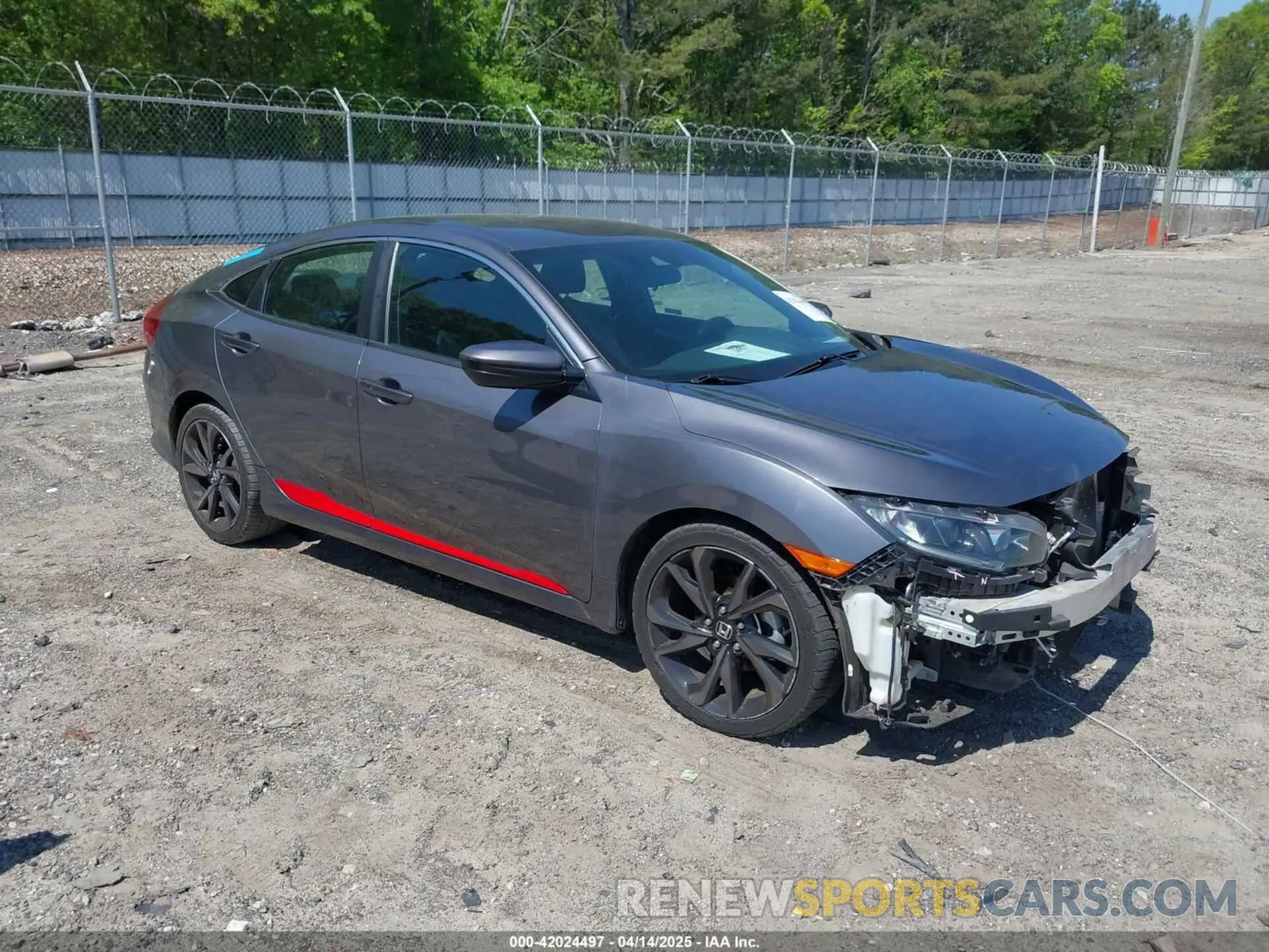 1 Photograph of a damaged car 2HGFC2F85KH576547 HONDA CIVIC 2019
