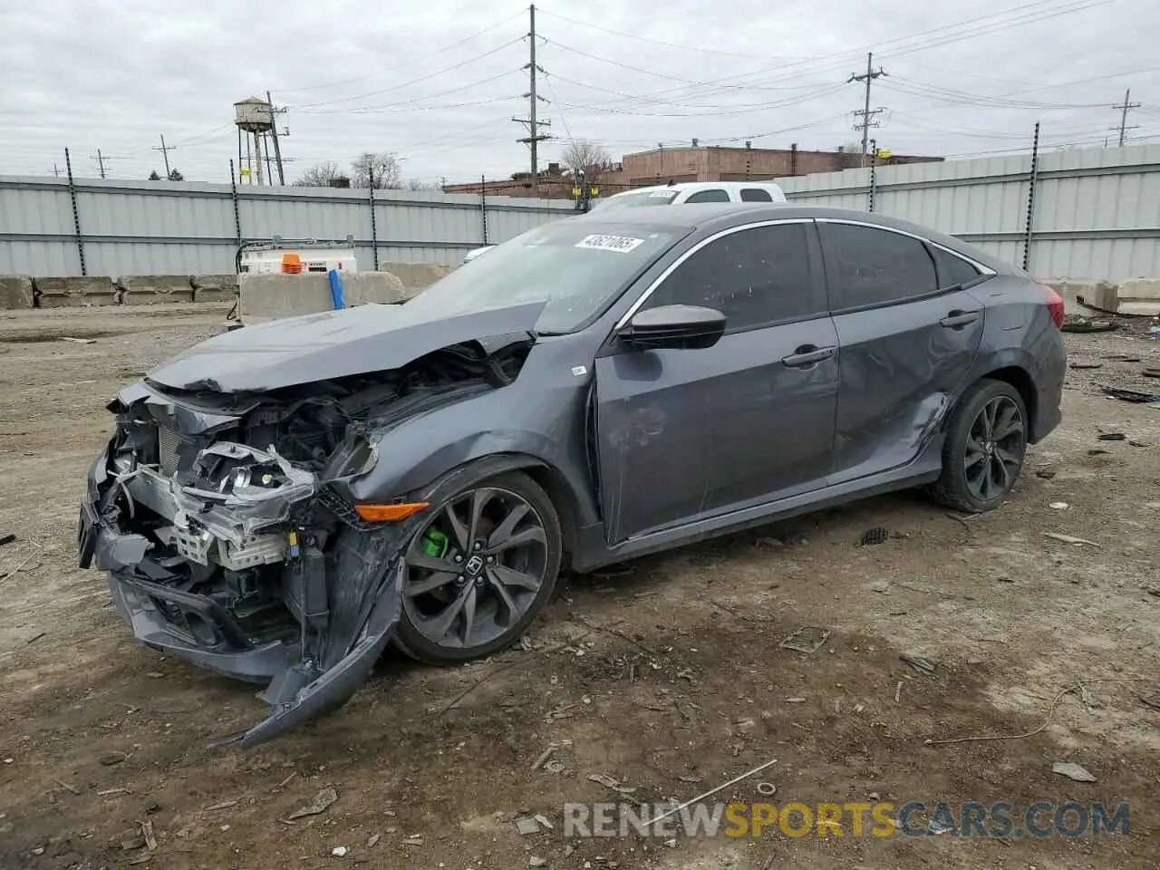 1 Photograph of a damaged car 2HGFC2F85KH591520 HONDA CIVIC 2019