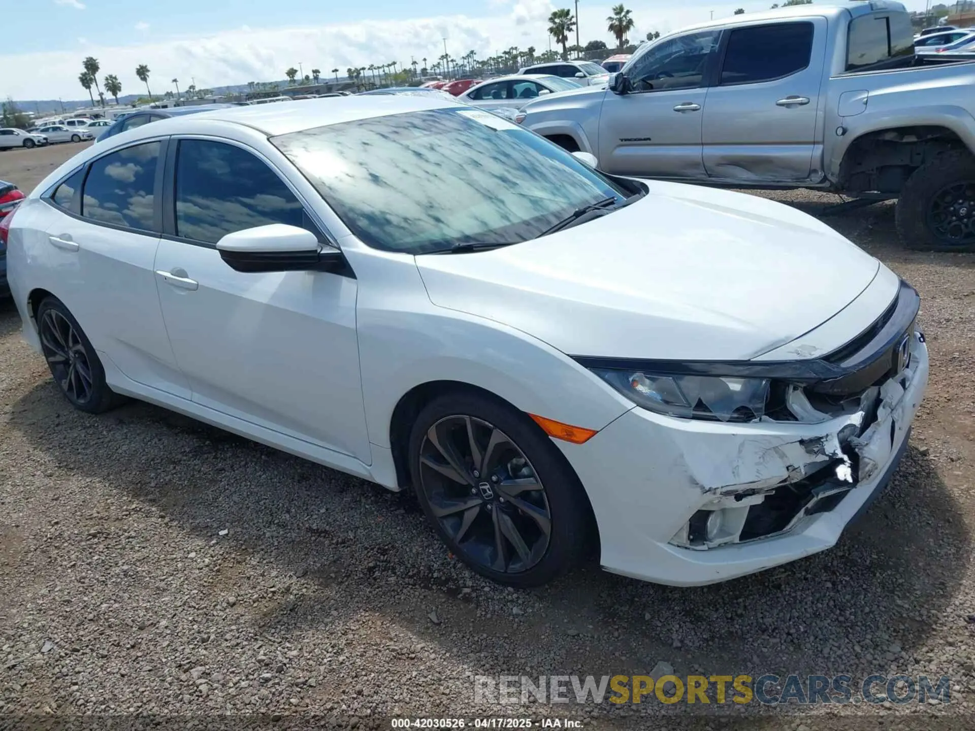 1 Photograph of a damaged car 2HGFC2F85KH600037 HONDA CIVIC 2019