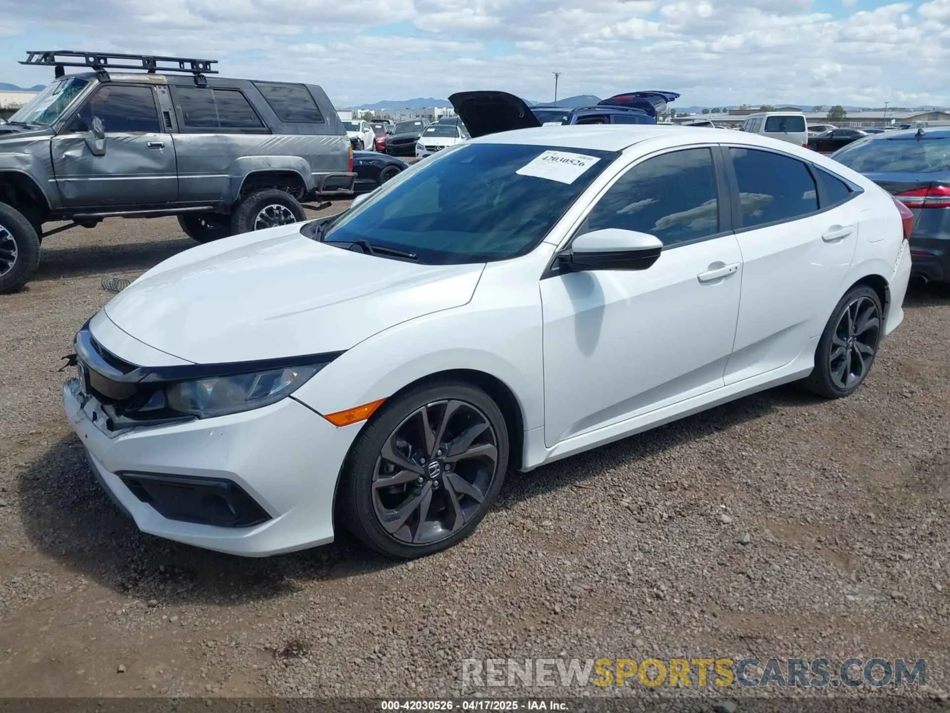 2 Photograph of a damaged car 2HGFC2F85KH600037 HONDA CIVIC 2019
