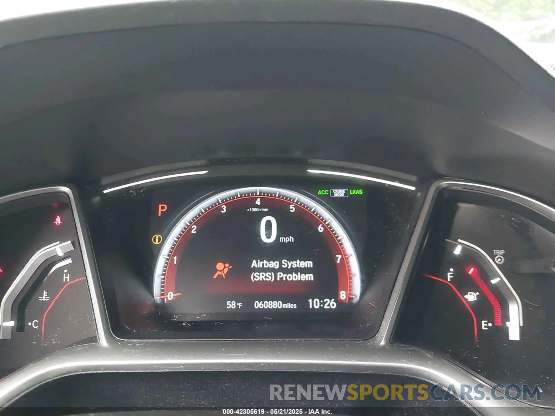 7 Photograph of a damaged car 2HGFC2F86KH517880 HONDA CIVIC 2019