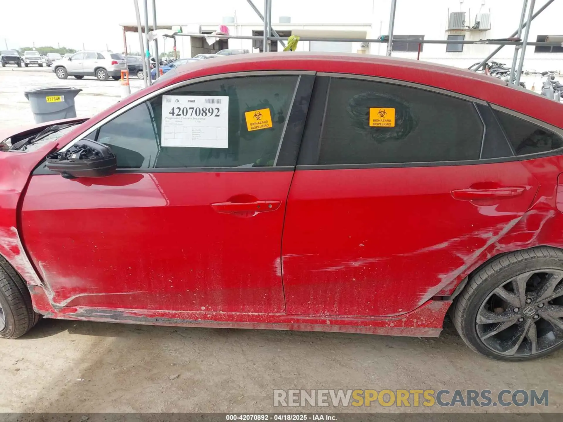 13 Photograph of a damaged car 2HGFC2F86KH544660 HONDA CIVIC 2019