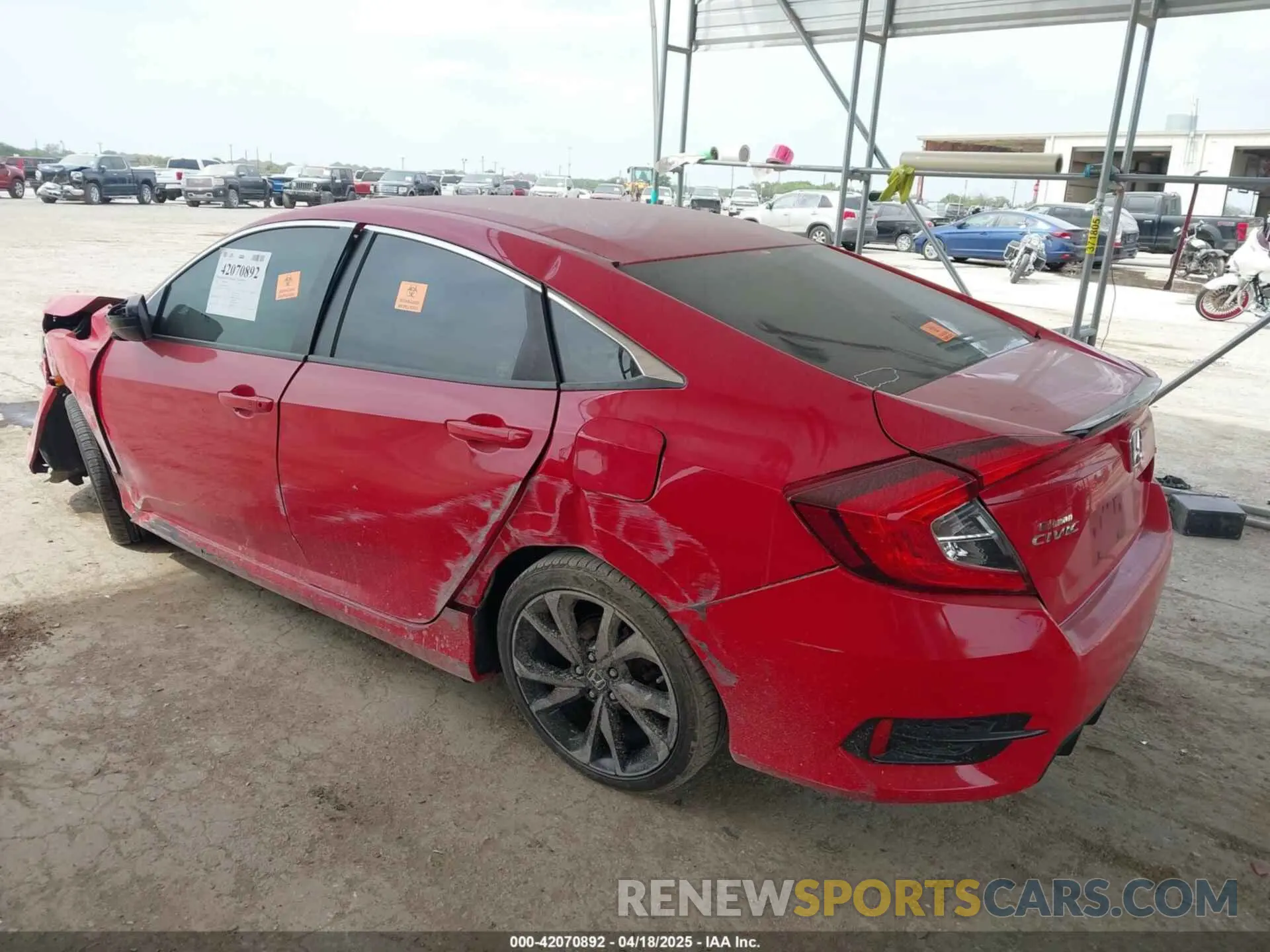 3 Photograph of a damaged car 2HGFC2F86KH544660 HONDA CIVIC 2019