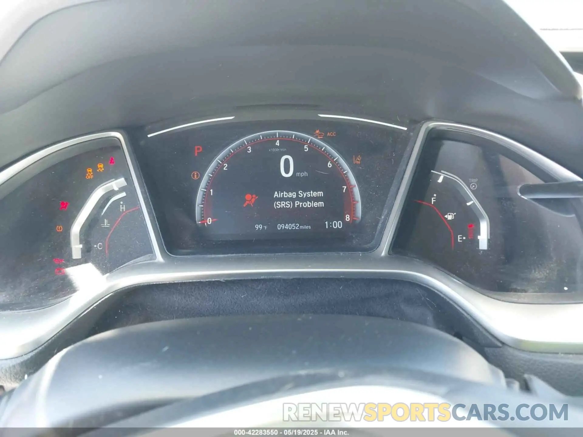 7 Photograph of a damaged car 2HGFC2F86KH605828 HONDA CIVIC 2019
