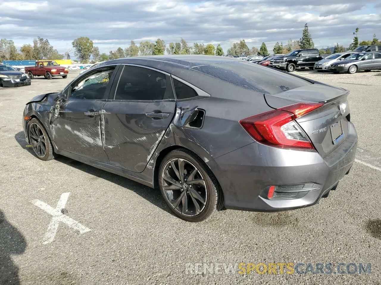 2 Photograph of a damaged car 2HGFC2F87KH502398 HONDA CIVIC 2019