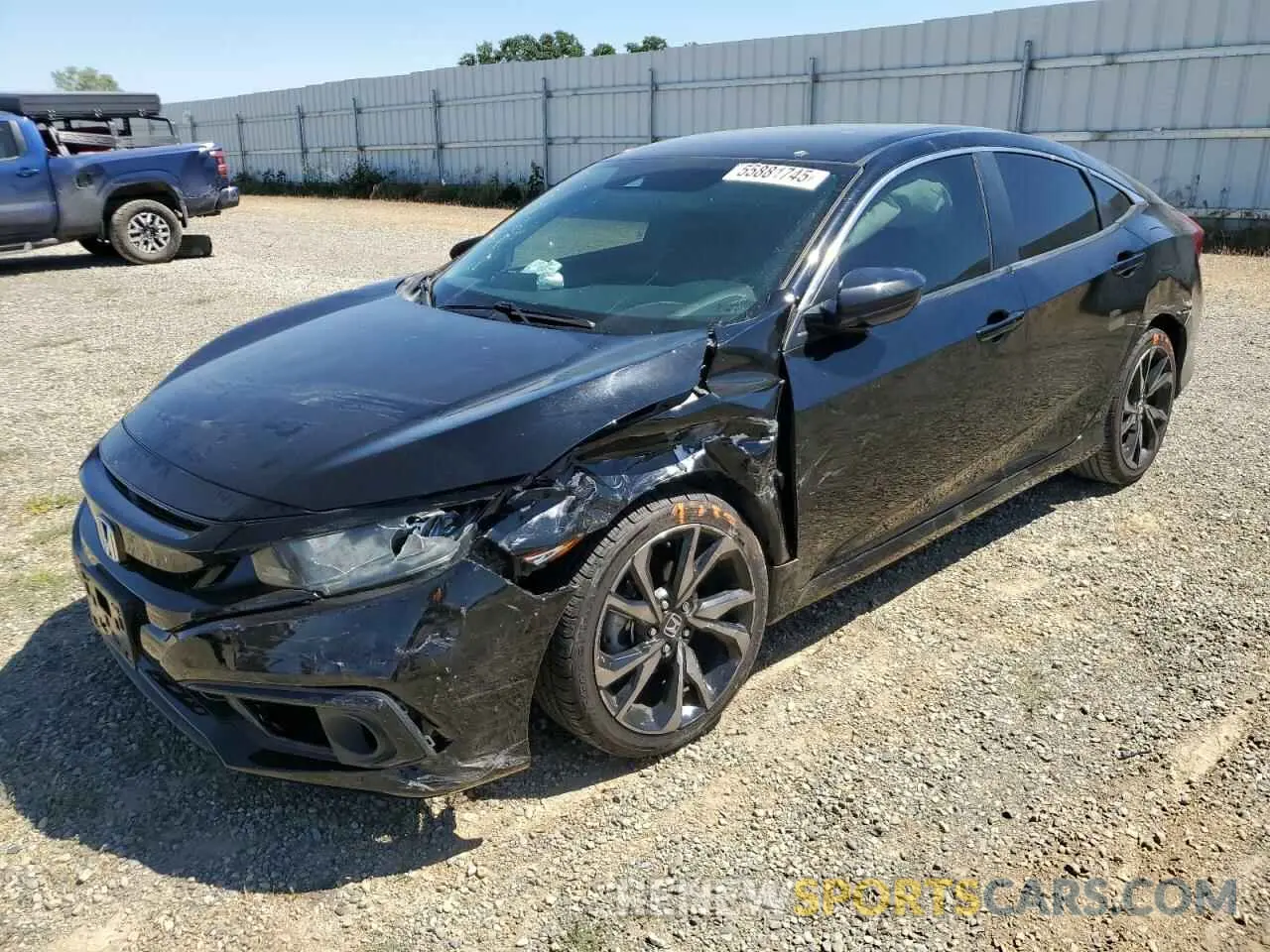 1 Photograph of a damaged car 2HGFC2F87KH531657 HONDA CIVIC 2019